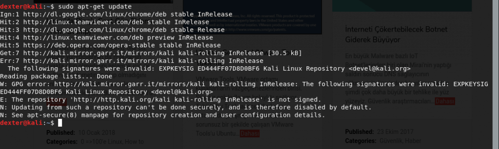 kali-linux-update hatasi